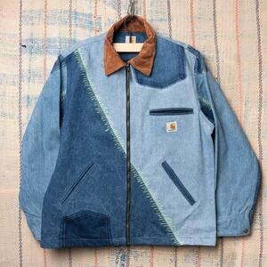 Custom upcycled carhartt detroit jacket